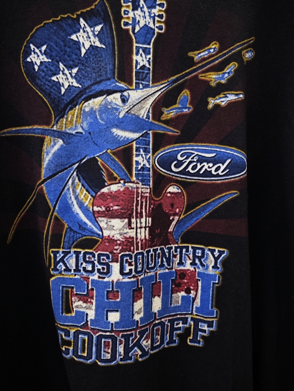 📣2013  🎶 Luke Bryan Kasey R Dunn FL GA - Thompson🟥 Kiss Graphic Tee SZ Large - Picture 4 of 4